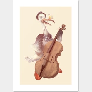 The Ostrich Playing the Cello Posters and Art